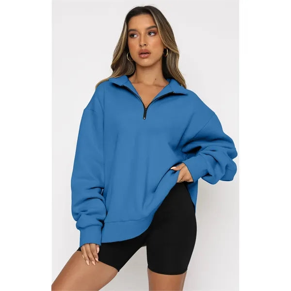 Travel Hoodie Women's Half-Zip Pullover Sweatshirt