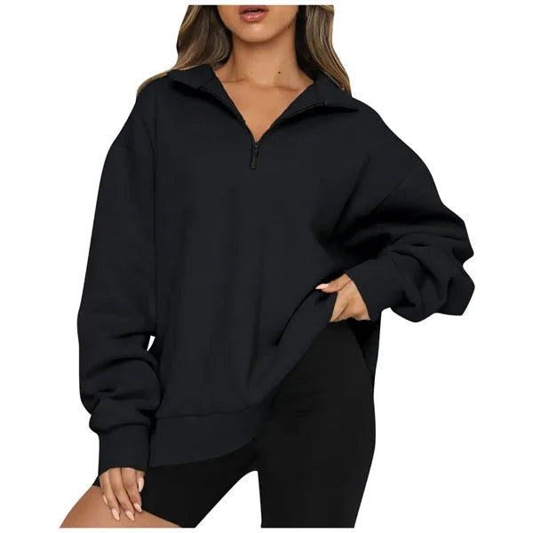 Travel Hoodie Women's Half-Zip Pullover Sweatshirt