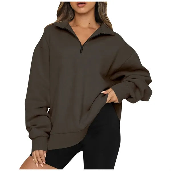 Travel Hoodie Women's Half-Zip Pullover Sweatshirt