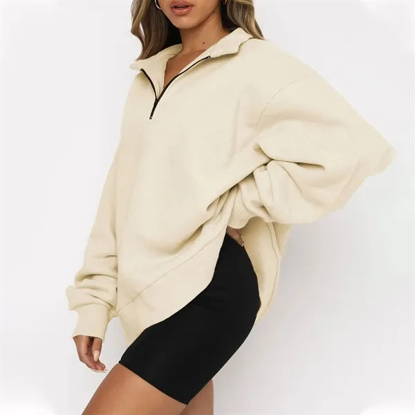 Travel Hoodie Women's Half-Zip Pullover Sweatshirt