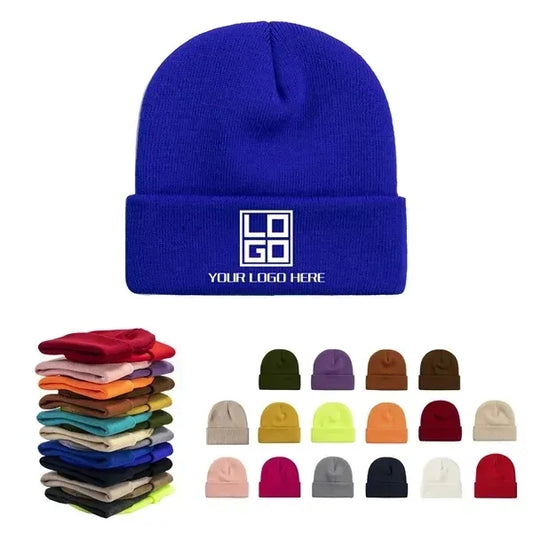 Printed Unisex Knitted Cuff Beanie