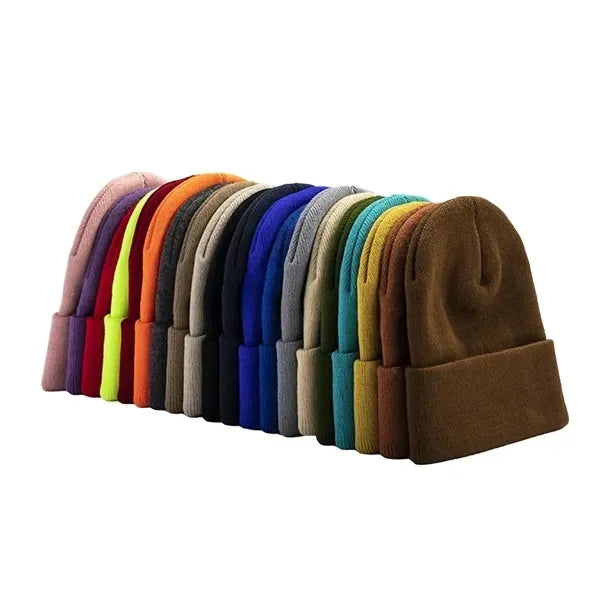 Printed Unisex Knitted Cuff Beanie