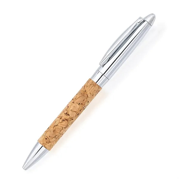 Anti-Slip Fine Point Twist PU Leather Wrapped Ballpoint Pen