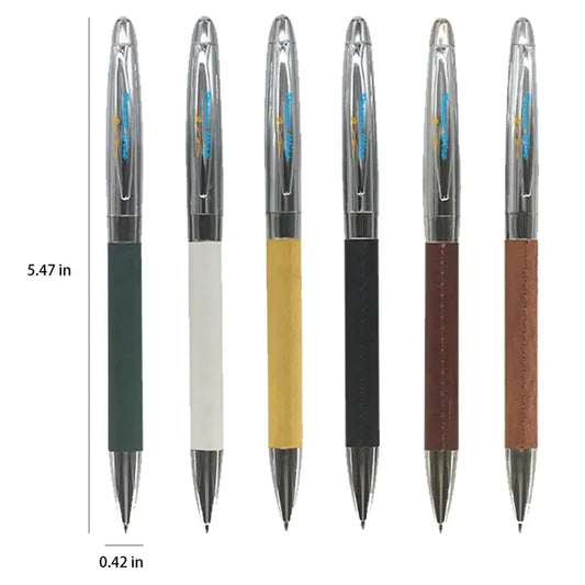 Quick-Dry Smooth Writing PU Leather Stainless Steel Pen
