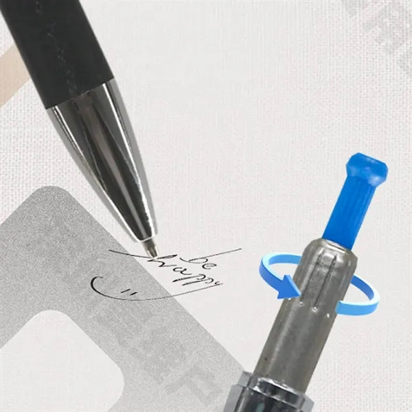 Quick-Dry Smooth Writing PU Leather Stainless Steel Pen
