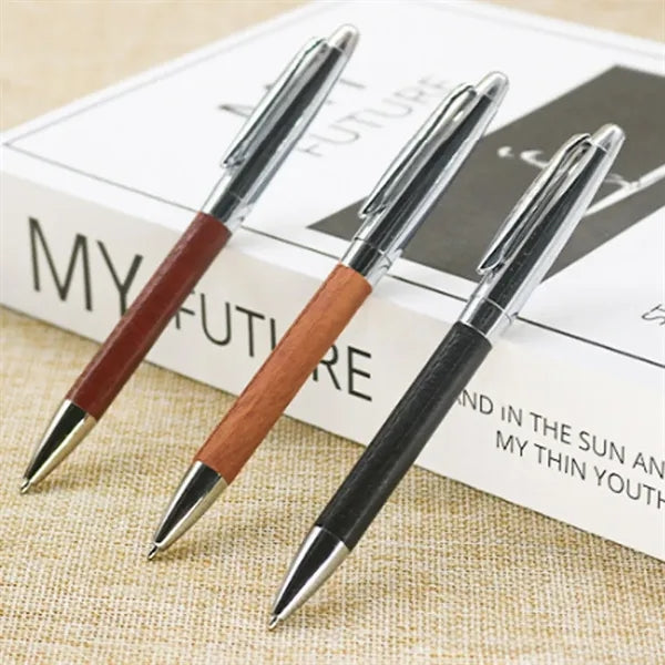 Quick-Dry Smooth Writing PU Leather Stainless Steel Pen