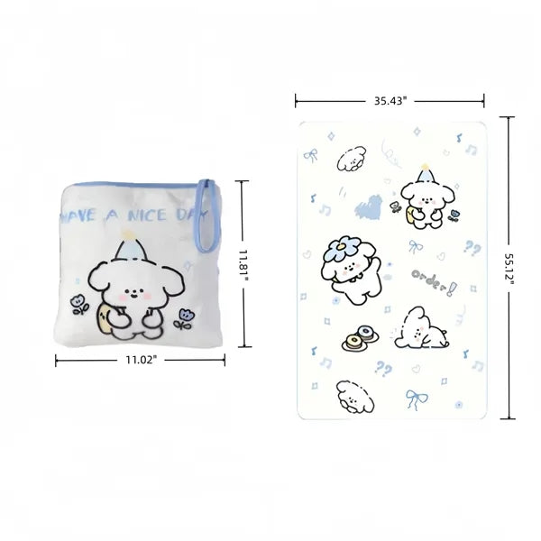Portable Flannel Blanket With Handles