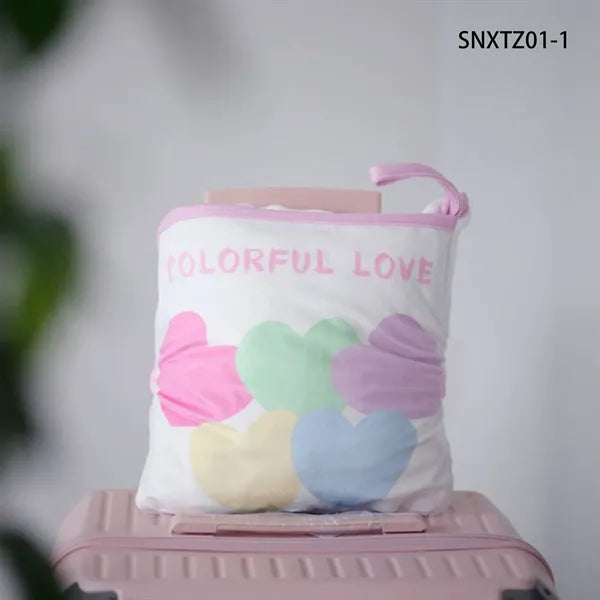 Portable Flannel Blanket With Handles