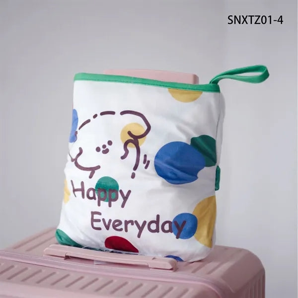 Portable Flannel Blanket With Handles