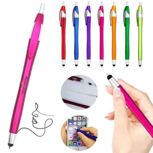 2-in-1 Retractable Screen-Safe Tip Stylus Ballpoint Pen