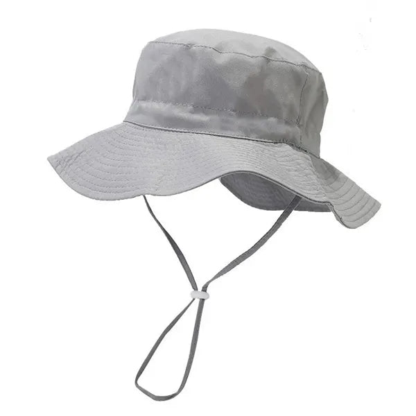Foldable Kids' Breathable Sun Hat with Adjustable Chin Strap