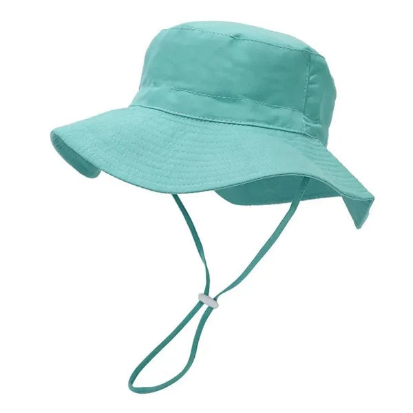 Foldable Kids' Breathable Sun Hat with Adjustable Chin Strap