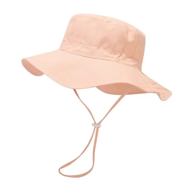 Foldable Kids' Breathable Sun Hat with Adjustable Chin Strap