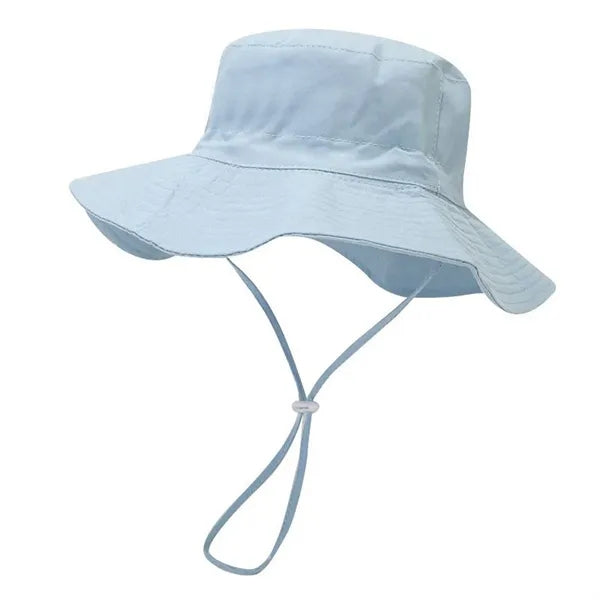 Foldable Kids' Breathable Sun Hat with Adjustable Chin Strap
