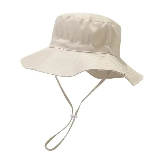 Foldable Kids' Breathable Sun Hat with Adjustable Chin Strap