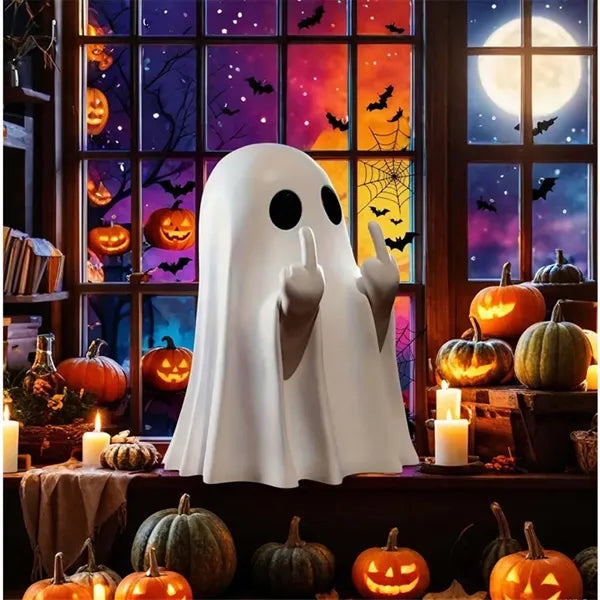 Middle finger Cute Halloween Ghost