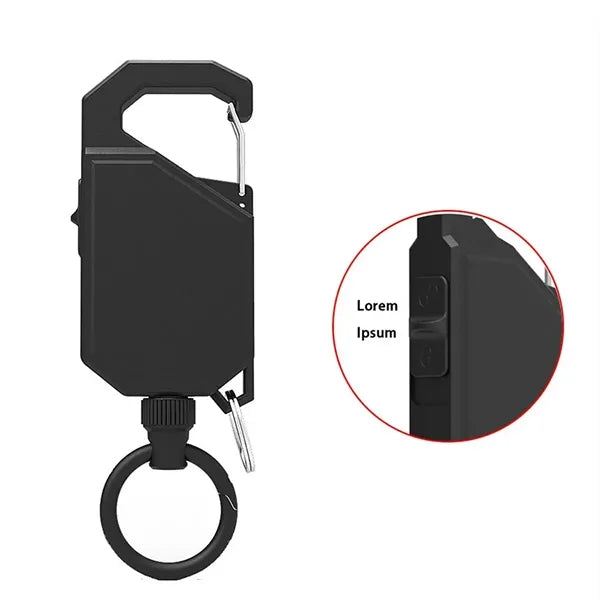 Retractable Carabiner Keychain with 1M Tangle-Free Cord