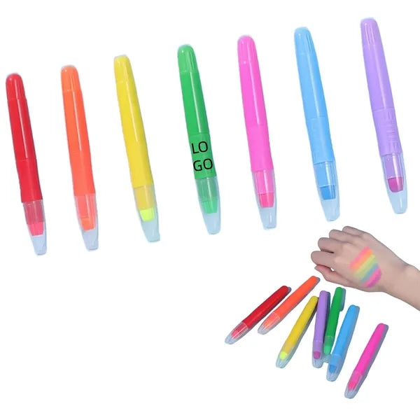 7-Color Luminous Body Paint Crayon Set