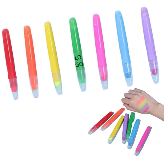 7-Color Luminous Body Paint Crayon Set