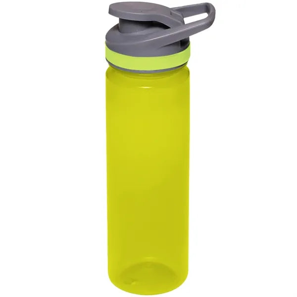 Plastic Sports Water Bottle with Flip Lid - Carry Handle, 22