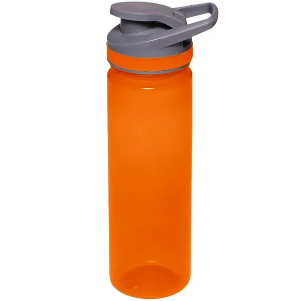 Plastic Sports Water Bottle with Flip Lid - Carry Handle, 22