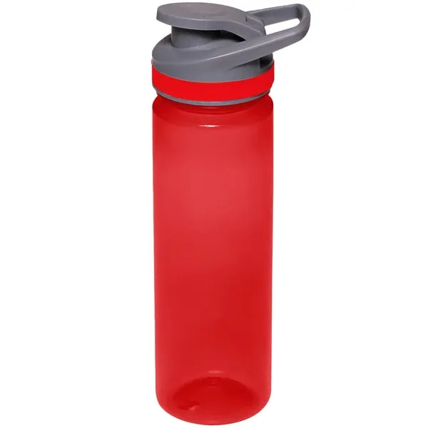 Plastic Sports Water Bottle with Flip Lid - Carry Handle, 22