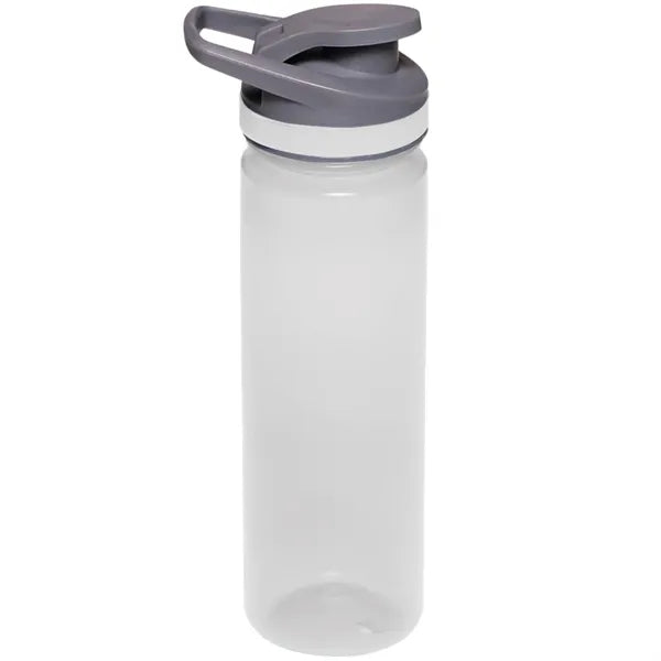 Plastic Sports Water Bottle with Flip Lid - Carry Handle, 22