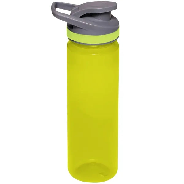 Plastic Sports Water Bottle with Flip Lid - Carry Handle, 22