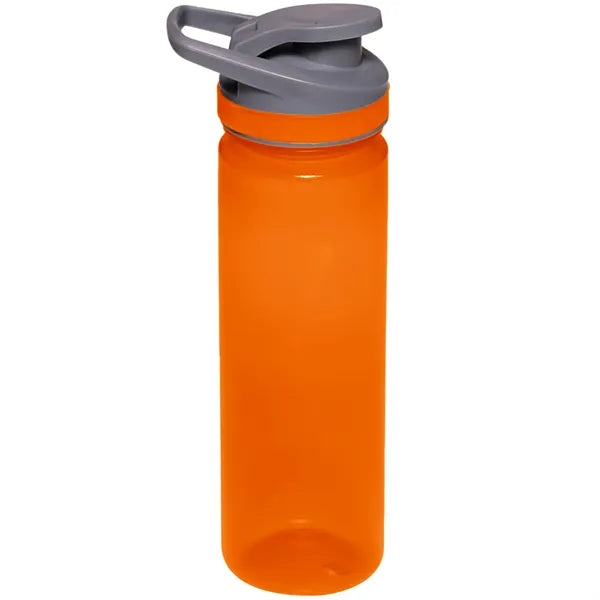 Plastic Sports Water Bottle with Flip Lid - Carry Handle, 22
