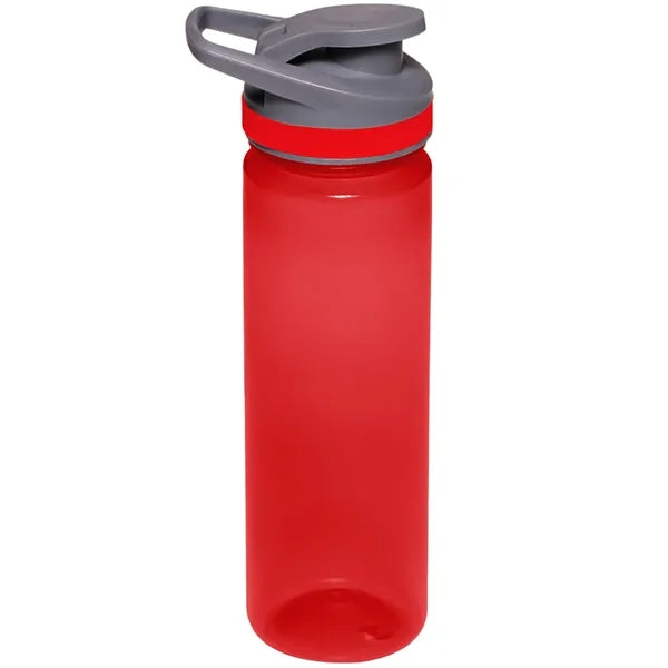 Plastic Sports Water Bottle with Flip Lid - Carry Handle, 22