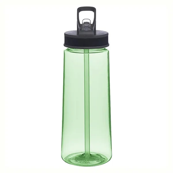 Sports Plastic Water Bottle - with Sip Straw, 22 oz.