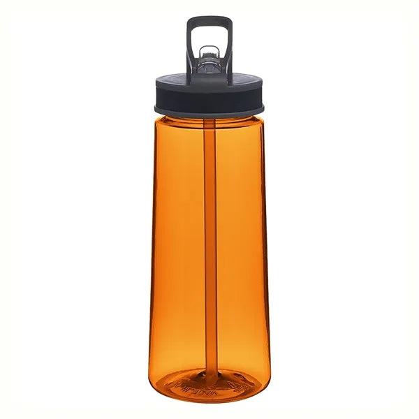 Sports Plastic Water Bottle - with Sip Straw, 22 oz.