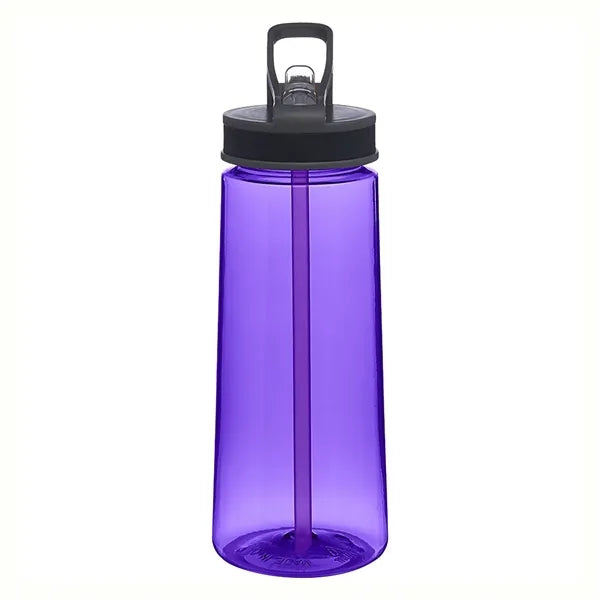 Sports Plastic Water Bottle - with Sip Straw, 22 oz.