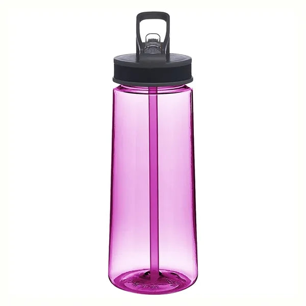Sports Plastic Water Bottle - with Sip Straw, 22 oz.
