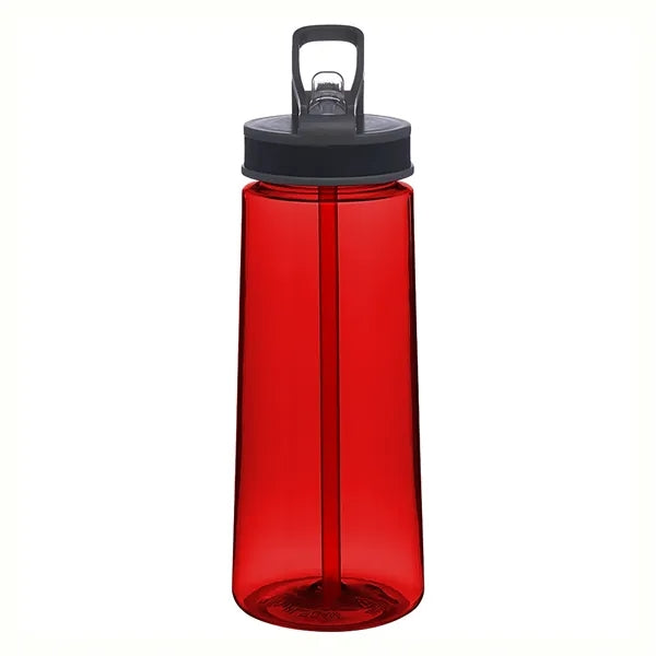 Sports Plastic Water Bottle - with Sip Straw, 22 oz.
