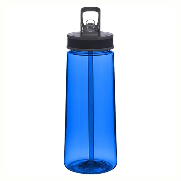 Sports Plastic Water Bottle - with Sip Straw, 22 oz.