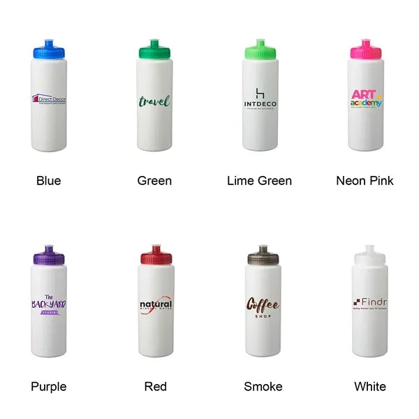 HDPE Plastic Sports Water Bottles 32 oz