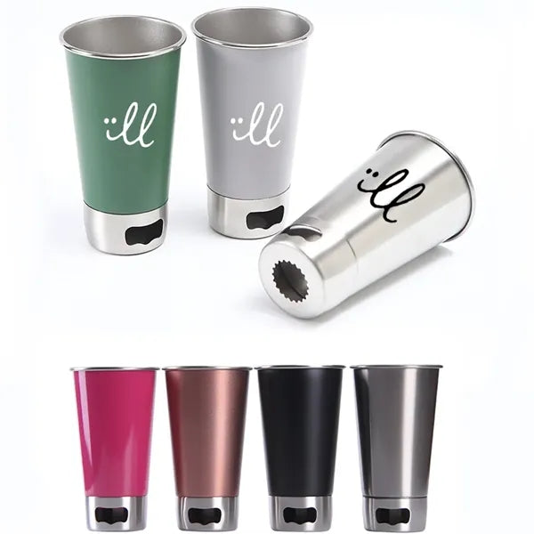 Stainless Steel Beer Cup With Opener