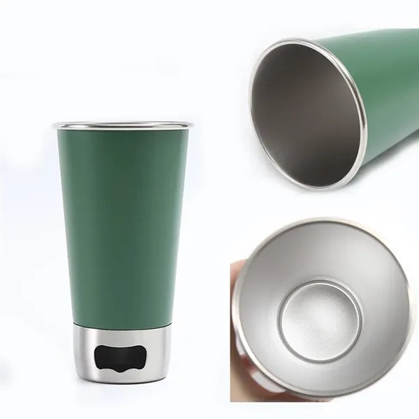 Stainless Steel Beer Cup With Opener