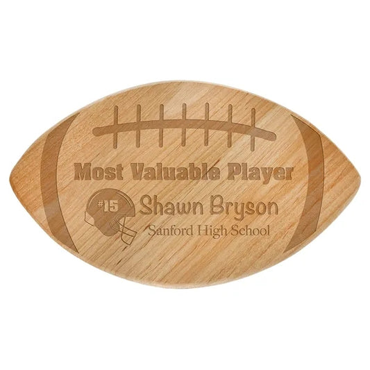 11" x 6 1/2" Alder Football Plaque