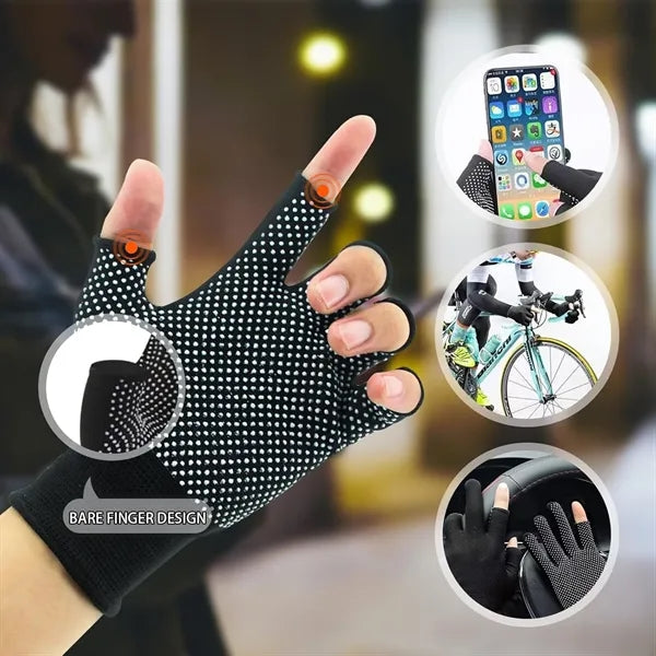 Breathable Work Gloves with Rubber Palm Grip