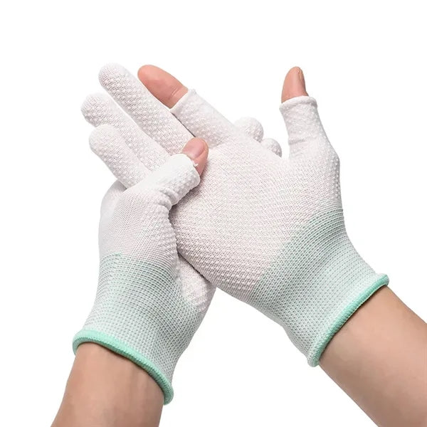 Breathable Work Gloves with Rubber Palm Grip