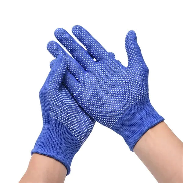 Breathable Work Gloves with Rubber Palm Grip