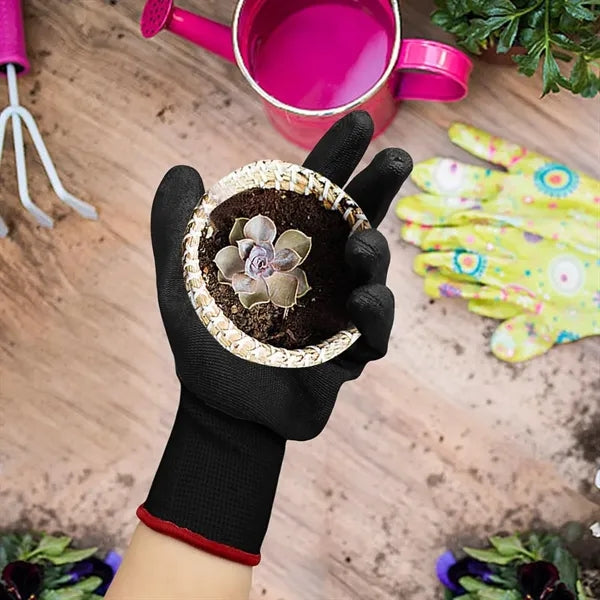 Breathable Nitrile Coated Work Gloves with Grip