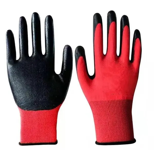 Breathable Nitrile Coated Work Gloves with Grip
