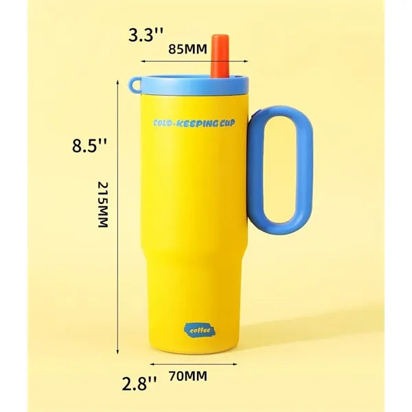 25Oz Insulated Stainless Steel Tumbler with Lid and Straw
