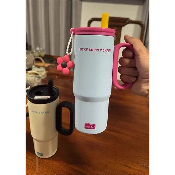 25Oz Insulated Stainless Steel Tumbler with Lid and Straw