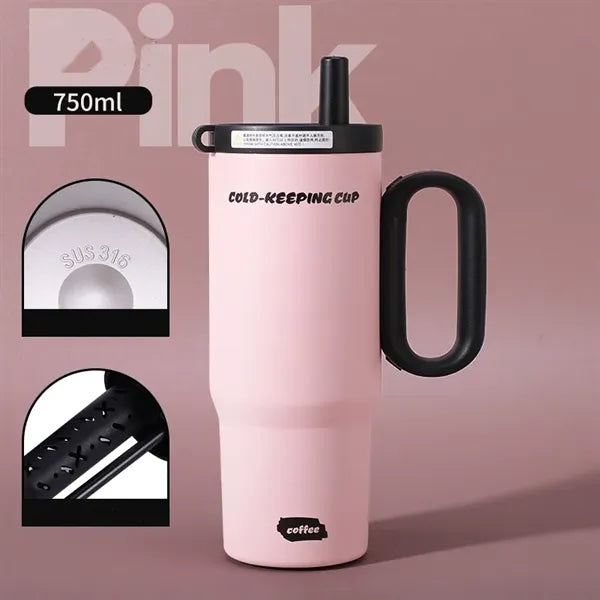 25Oz Insulated Stainless Steel Tumbler with Lid and Straw