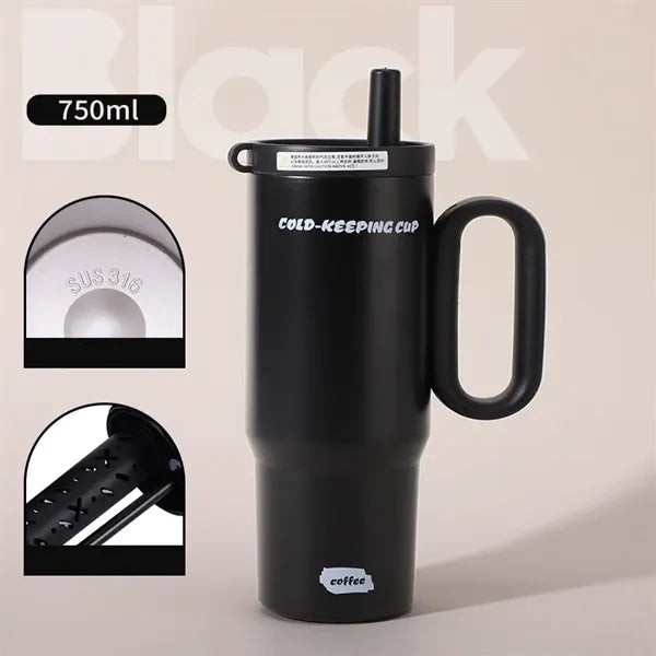 25Oz Insulated Stainless Steel Tumbler with Lid and Straw