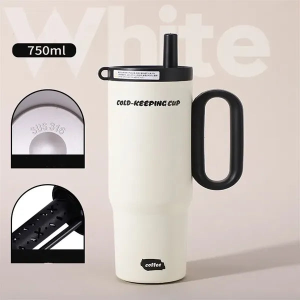 25Oz Insulated Stainless Steel Tumbler with Lid and Straw